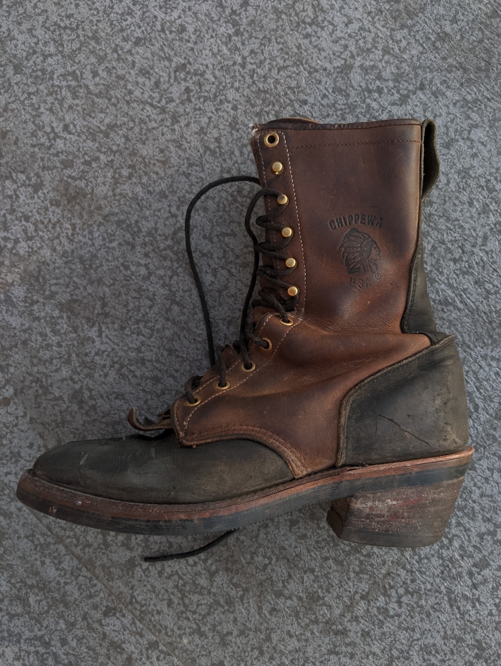 Lace-Up Logger Boots